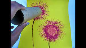 Also, because the paint covers the paper towel roll, it does not matter whether or not you use plain rolls or not. Toilet Paper Rolls Dandelion Painting Technique For Beginners Youtube Dandelion Painting Toilet Paper Art Emboss Painting