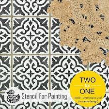Check spelling or type a new query. 2x Dizzy Duck Seville Spanish Tile Stencils For Bathroom Kitchen Walls Floors Ebay Tile Stencil Stencils Stenciled Floor