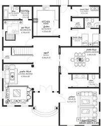 خرائط الفيلا 6 غرف نوم أبعاد المسكن 15 45م عرضx18 95م عمق سكن Ha 04 My House Plans House Plans Mansion Family House Plans