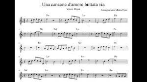 Dmad'altra parte, lo vedi, scrivo ancora canzoni. Spartito E Accordi Una Canzone D Amore Buttata Via Vasco Rossi Mattia Fiore Youtube