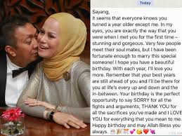 Expressing your real thoughts of the birthday of the people you love is never that happy birthday. Happy Birthday I Love You Datin Rabecca Teruja Suami Titip Ucapan Menerusi Whatsapps Media Hiburan