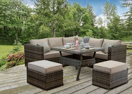 Beautifully designed, carefully crafted, and durably constructed for your exceptional and personalized choice to bring natural, attractive and warmth. Gozo Brown Natural Rattan Corner Sofa Dining Table Set Aluminium Fra Furniture For The Home