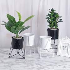 Pasu bunga & kaki pokok. Flower Pot Pasu Bunga Hiasan Artificial Decorative Flower Stand Desktop Iron Shelf Balcony Home Decor Plant Support Shopee Malaysia