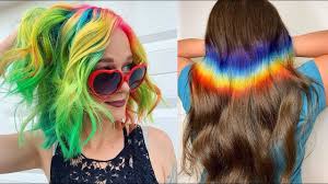 Watch this amazing compilation of hair transformations to colorful styles, and you'll definitely be able to choos. Amazing Rainbow Hairstyles Colorful Hair Ideas That Are So Cool Youtube