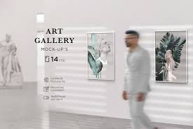 Download Art Gallery Mockup Poster In Indoor Advertising Mockups On Yellow Images Creative Store PSD Mockup Templates