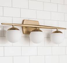 Linear Globe Bath Light 3 Light Modern Vanity Lighting Modern Mid Century Modern Bath In 2020 Modern Bathroom Lighting Bathroom Light Fixtures Modern Vanity Lighting