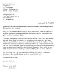 Bewerbungsschreiben als musterbeispiele zum download format und layout: Die Bewerbung Als Restaurantfachmann Frau Website