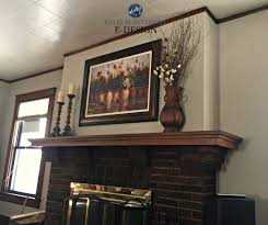 Best Paint Color For Dark Wood Trim Brick Fireplace Kylie M Interiors E Design Online Paint Colour Consultant Dark Wood Trim Wood Trim Dark Wood Living Room