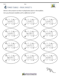 times tables for kids 4 times table sheets
