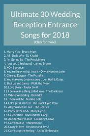 Check Out These 30 Incredible Reception Entrance Songs That Will Get Everyone On T Wedding Reception Entrance Wedding Ceremony Songs Wedding Playlist Reception