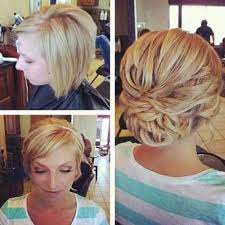 Updo For Bobs Hair Jpg 500 500 Pixels Short Hair Up Short Hair Styles Short Wedding Hair