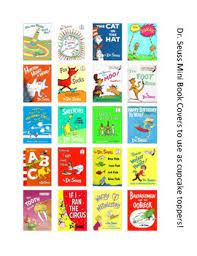 Dr Seuss Book Cover Cupcake Toppers By Crazy About Creating Tpt