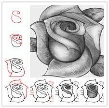 How To Sketch A Rose Step By Step Diy Tutorial Instructions Diy Art Flower Drawings Drawing Tutorial Sketches