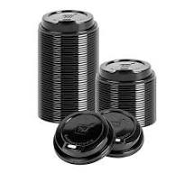 Restpresso Black Plastic Coffee Cup Lid - Elevated Spout, Fits 8, 12, 16  and 20 oz - 500 count box