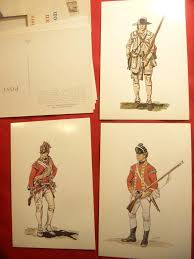 Obligarea coloniștilor de a cumpăra ceai. Set 9 Ilustrate Uniforme Militare In Razboiul De Independenta American Carnet Necirculata Printata Okazii Ro