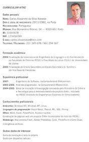Curriculum vitae em português brasileiro. Portugues Curriculum Vitae Modelo Simples Curriculum Vitae Exemplo Curriculum Vitae Curriculo
