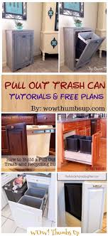 Diy Pull Out Trash Can Tutorials Free Plans Kitchen Improvement Farmhouse Kitchen Trash Cans Trash Can Trash