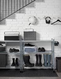 The Tidy Entrance Get Your Shoes In Order Garage Shoe Storage Ikea Shoe Storage Metal Shelves