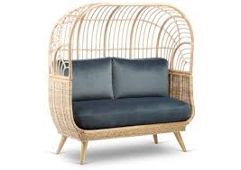 The best rattan garden furniture to transform your outdoor space; Natural Cocoon Rattan Sofa Desser Co