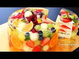 Beautiful Fruit Jelly Castella Cake Recipe Youtube In 2021 Fruit Jelly Fresh Fruit Cake Fruitcake Recipes