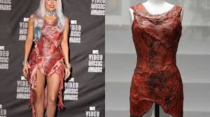 Creepy, but hey, people use leather and fur, right? What Lady Gaga S Meat Dress Looks Like Today 9celebrity