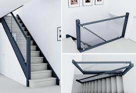 First Step Designs Graphite Grey And Glass Staircase Renovation Glass Staircase Stairs Design Interior Glass Staircase Railing