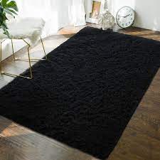 Browse our collection to find the perfect plush rug for your home. Amazon Com Andecor Soft Fluffy Bedroom Rugs 4 X 5 9 Feet Indoor Shaggy Plush Area Rug For Boys Girls Kids Baby College Dorm Living Room Home Decor Floor Carpet Black Home Kitchen