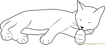 Free to download or print at coloring buddy. Cute Cat Sleeping Coloring Page For Kids Free Cat Printable Coloring Pages Online For Kids Coloringpages101 Com Coloring Pages For Kids