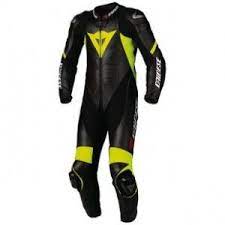 Laguna Seca Pro Leather Suit In Yellow Black Fluo