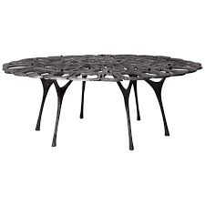 The first step is to draw the templates of the parts of the legs (each leg consists of an upper and lower part). Cast Aluminum Coffee Table By Donald Drumm At 1stdibs