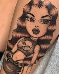 phrizzy_ as a bratz doll, everything's healed but her hair.