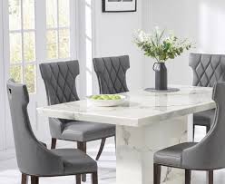 Best 25+ 8 seater dining table ideas on pinterest | wood table for most current 8 seat dining tables view photo 16 of 20. 200cm 8 Seater White Marble Dining Table And Chairs Homegenies