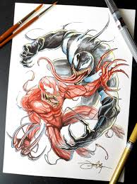 Action , adventure , superhero. Jennifer Teh Art On Twitter Venom Vs Carnage Watercolour Commission For A Fan Marvelcomics Venomvscarnage Watercolorpainting Commission Risingwolfmy Jennifertehart Https T Co Wqxbaowgsc
