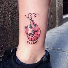 Kawaii Style Shrimp Tattoo Above The Right Inner Ankle Bone Ankle Tattoo Designs Ankle Tattoo Designs Tattoos Ankle Tattoo