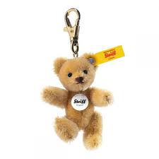 Tan and brown with jointed bodies and heads. Steiff Classic Bear Range Mini Mohair Teddy Bear Pendant