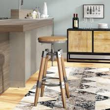 Foundstone Amara Swivel Adjustable Height Bar Stool Wayfair Muebles Hierro Y Madera Muebles De Diseno Industrial Muebles