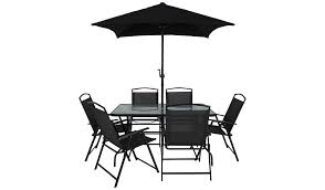 Miami 8 Piece Patio Set Charcoal Garden Furniture George At Asda Patio Set Patio Garden Furniture