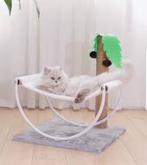 Let's be fair, you would too if you had a cat condo, plush hammock, comfy lounge basket, and a cozy top perch to watch the world go by. Cat Climbing Frame Simple Wooden Hammock Cat Tree Cat Jumping Cat Shelf Cat Scratching Cat Toy Pet Supplies For Cats Cat Accessories On Carousell