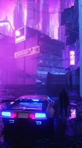 Follow the vibe and change your wallpaper every day! Download Wallpaper 938x1668 Neon Car Silhouette Street Night Iphone 8 7 6s 6 For Parallax Hd Background