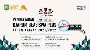 Yuk ikuti psikotes online terlebih dahulu agar. Come Join Us Djarum Beasiswa Plus Tahun Ajaran 2021 2022 Universitas Nasional