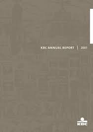 Got a question about your visa card? Kbc Annual Report 2007