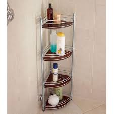 The Teak And Stainless Steel Shower Organizer Hammacher Schlemmer Shower Organization Bathroom Shower Organization Corner Shower Caddy