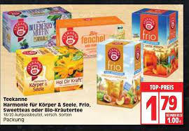 Danke an die kunden, die uns bei der sammelaktion unterstützt haben! Teekanne Harmonie Fur Korper Seele Frio Sweetteas Oder Bio Krautertee Angebot Bei Edeka Wucherpfennig