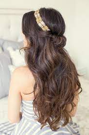 Half Up Half Down Hairstyle Wrapped Around Headband Long Hair Styles Headband Hairstyles Pretty Hairstyles
