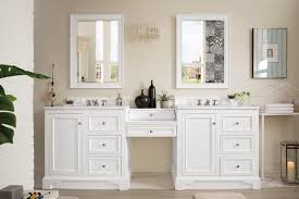 This will take into consideration putting away things, for example, towels, washcloths, and bathroom tissue in addition to everything else. 94 De Soto Double Vanity Set With Makeup Table Bright White