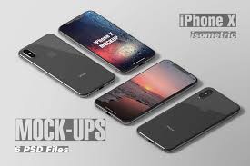 Animated in photoshop mockup 10. Download Isometric Iphone X Mockup Psd Mockup Free Gimp Mockups Psd Download