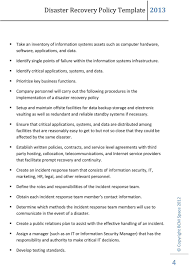 Recovery point objective (rpo) is the maximum acceptable amount of data loss measured in time. Draft Disaster Recovery Policy Template Pdf Free Download