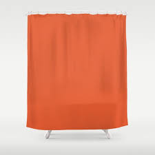 Burnt Orange Solid Shower Curtain By Kierkegaart Society6 Solid Color Shower Curtain Coral Shower Curtains Orange Shower Curtain