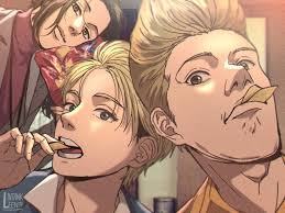 Fan_art@shinokyns #AoT #SnK #Nanaba #Gelgar #Rene #Henning by  kumenyimaksaja 2025