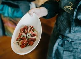 Raw Fish Poke Recipe Get A Tasty Recipe For Ahi Shoyu Poke From Chef Chris Damskey At The Montage Kapalua Bay Poke Recipe Hawaii Food Stuffed Peppers